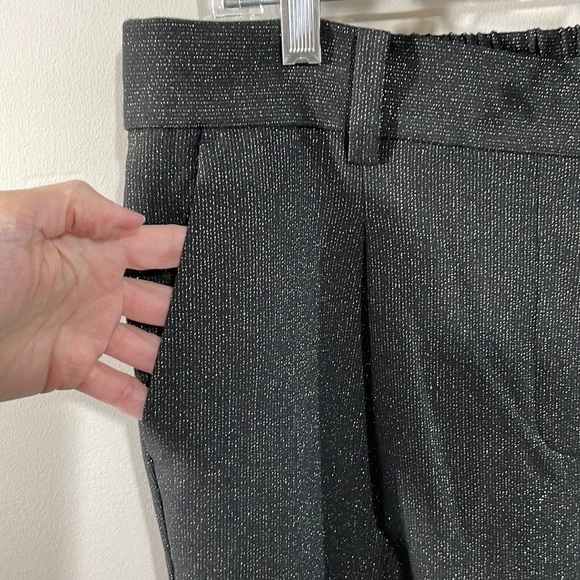 NWOT LOFT Pull On Tapered Pants In Black Shimmer L - Picture 6 of 16
